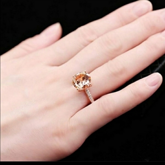 Champagne Cubic Zirconia Ring - Picture 5 of 11